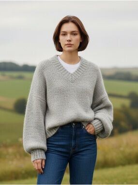 MR MITTENS CHUNKY SWEATER GRAY XS/S